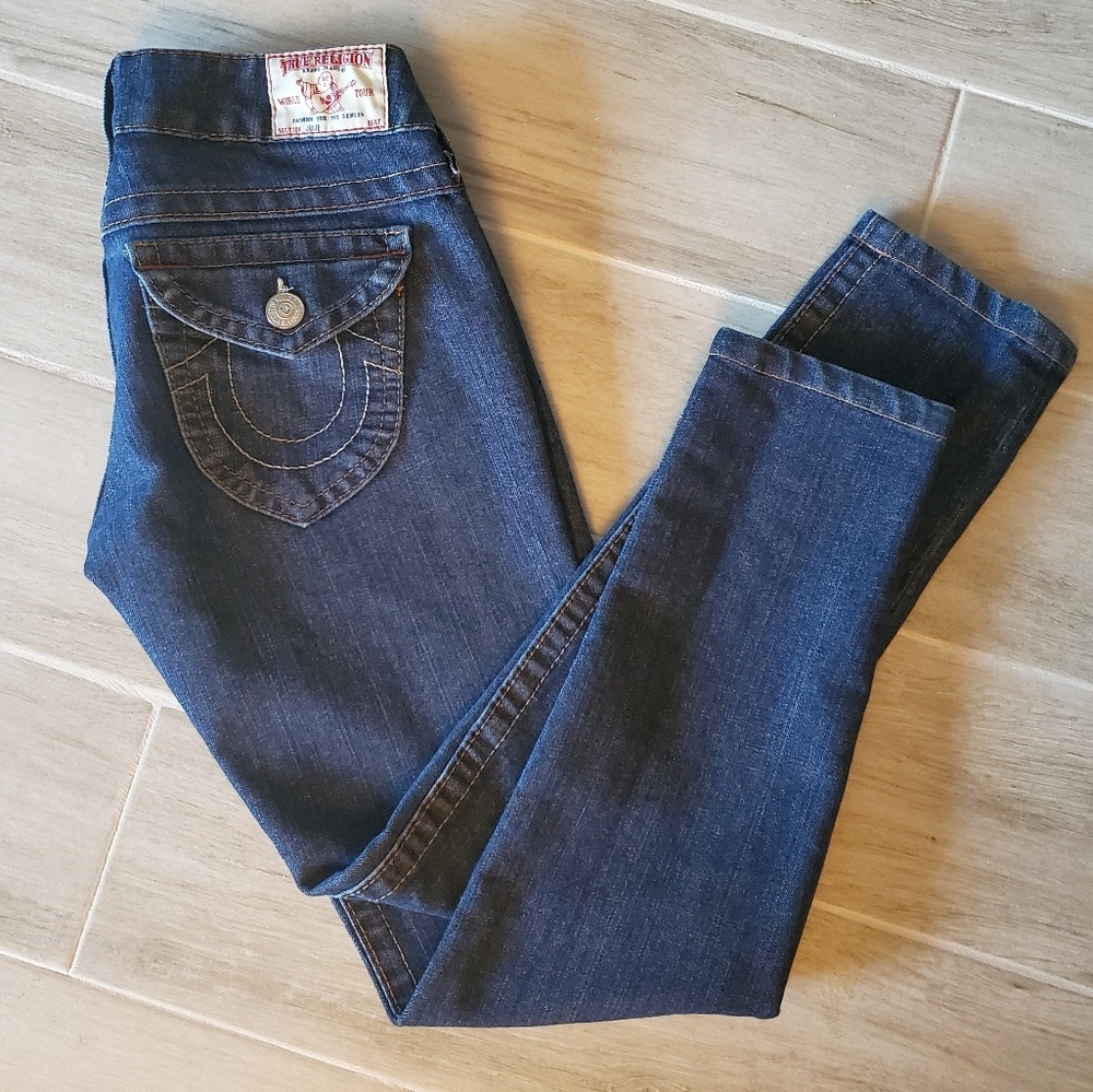 True Religion dark blue denim jeans